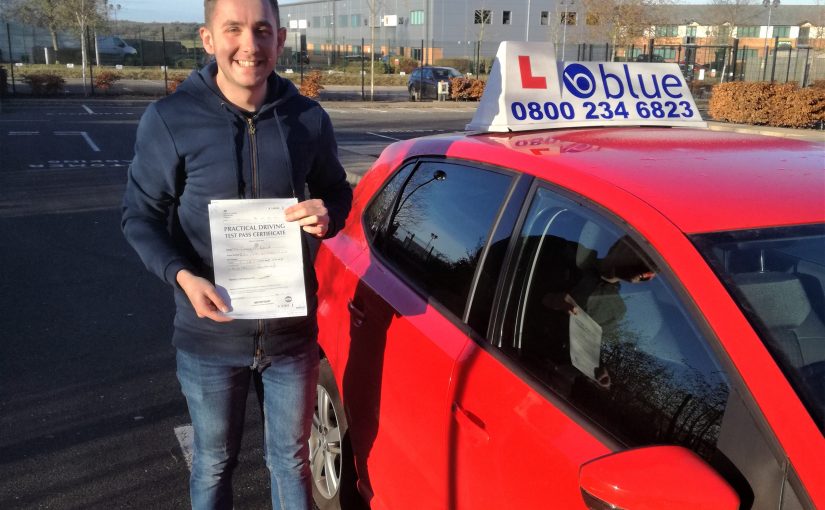 Craig Devitt of North Camp Hampshire passed his driving test first time today at Farnborough