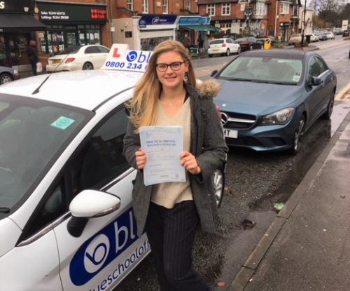 Lauren Trotter from Crowthorne who passed her test in Chertsey