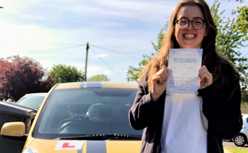 Daisy Loescher Passed her Driving Test in Trowbridge