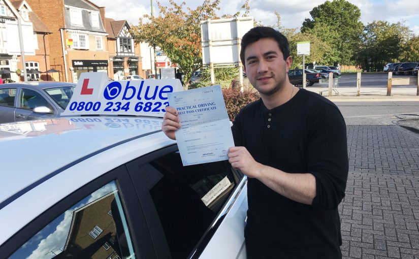 Congratulations Damian of Ascot, Berkshire who passed his driving test