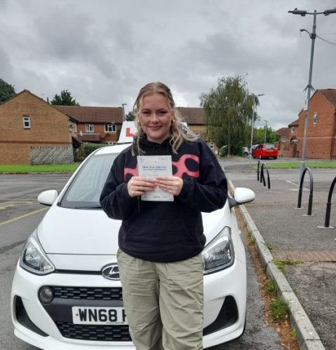 Darcy Cargill Passed Driving test First time in Trowbridge