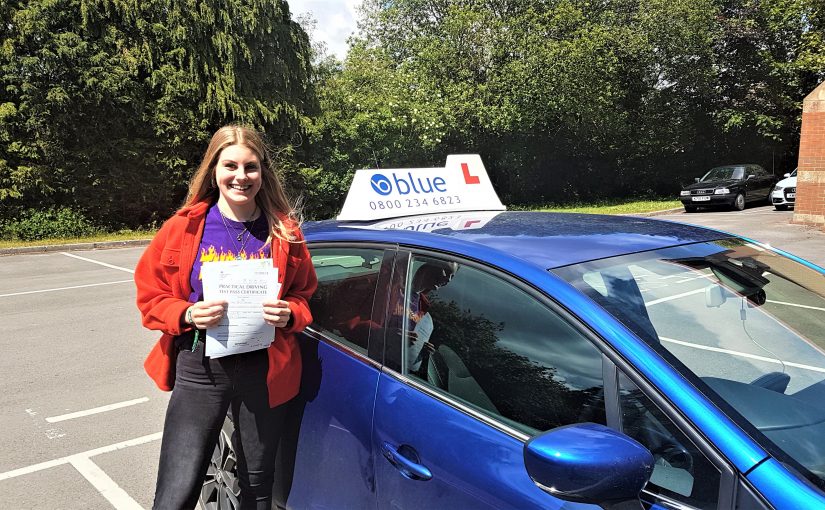 Freya Applegate from Trudoxhill, Frome, Somerset, who passed her driving test