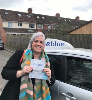 Driving Test Pass for Indre Sidlauskaite in Trowbridge Wiltshire