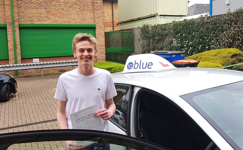 A Faultless drive, for James Barnard of Warfield, Berkshire who passed his driving test First Time with ZERO faults
