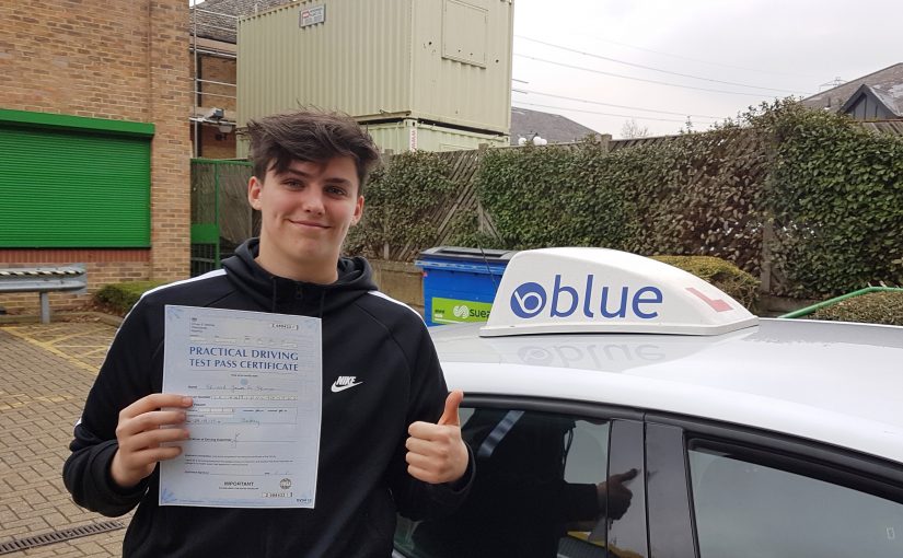 A good result, for Ed Skinner of Sunningdale, Berkshire, who passed his driving test with only 1 FAULT