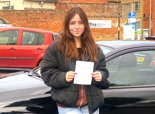 Emmy Jay Passed Driving Test in Yeovil Somerset