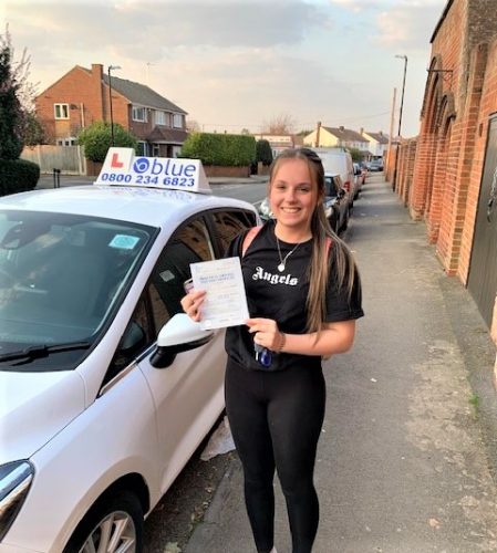 Eva Murray of Windsor passed her driving test