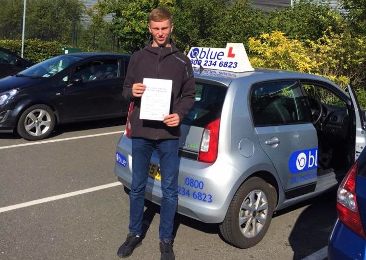Charlie Robertson who passed his driving test in Farnborough Hampshire