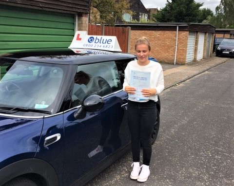 Congratulations to Katie Turner from Bracknell who passed her driving test in Farnborough Hampshire