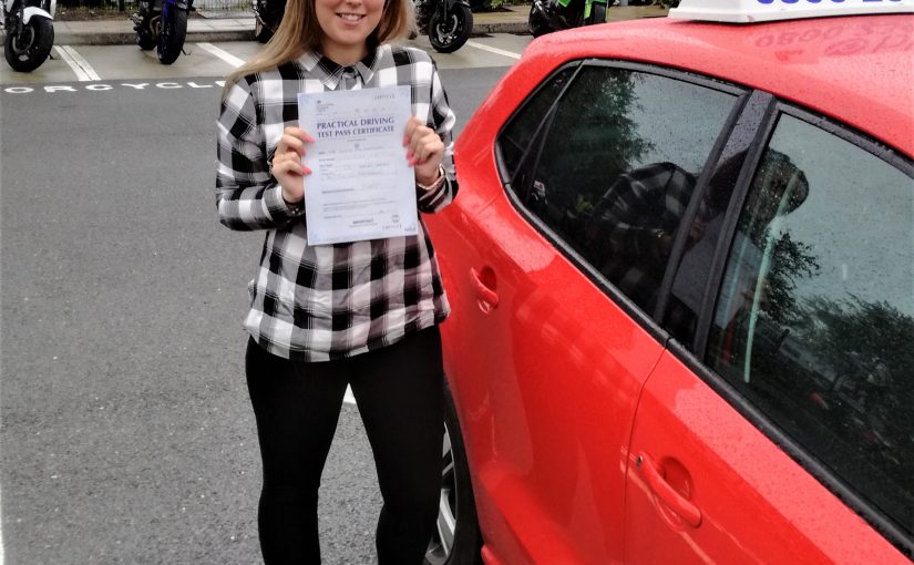 Congratulations to Caitlin Honeywood who passed her driving test today at Farnborough