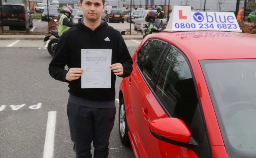 Farnborough Driving Test pass for Dominic Kilbane