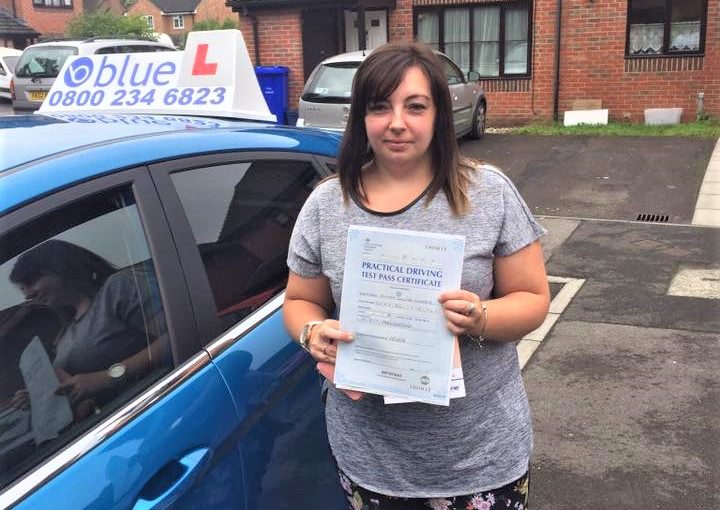 Farnborough driving test pass for Emma Morris who passed with only one fault