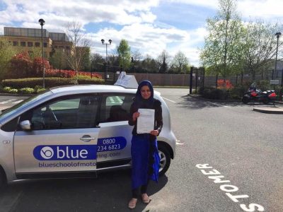 Farnborough Driving Test Pass for Sadiyya Khan