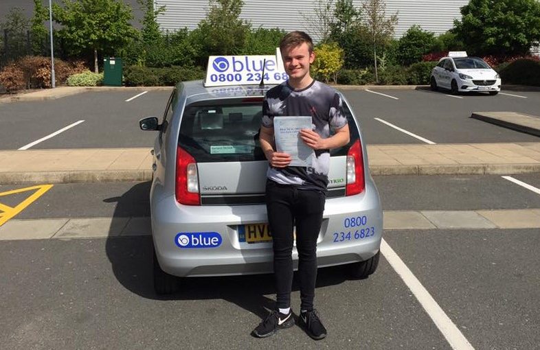 First Time Driving Test Pass in Farnborough for James Blundell, from Warfield