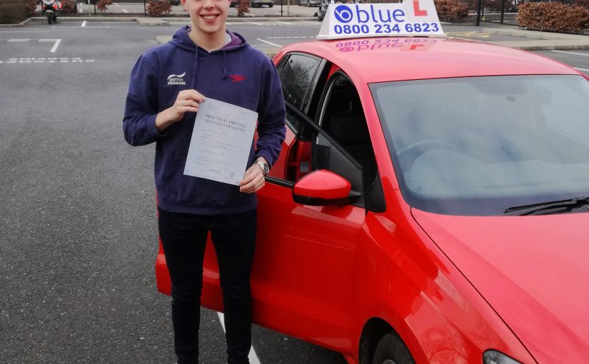 Ruben Alexander who passed his driving test first time today at Farnborough