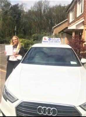 Farnborough Driving Test pass for Jasmine Doble