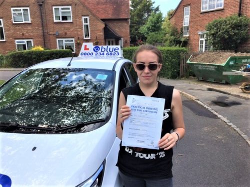 Hannah Grace of Fifield who passed her test on her first attempt