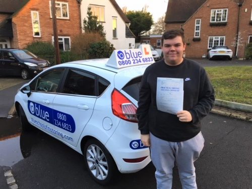 Josh Grace from Fifield in Berkshire passed his driving test