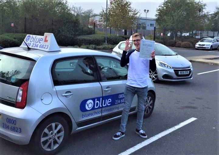 Alex Valvona from Finchampstead passed his driving test today