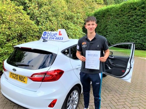 Finn Thomas of Ascot passed Driving test in Slough