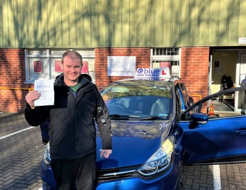 First Time Driving Test Pass for Matt Inglis of Trowbridge Wiltshire