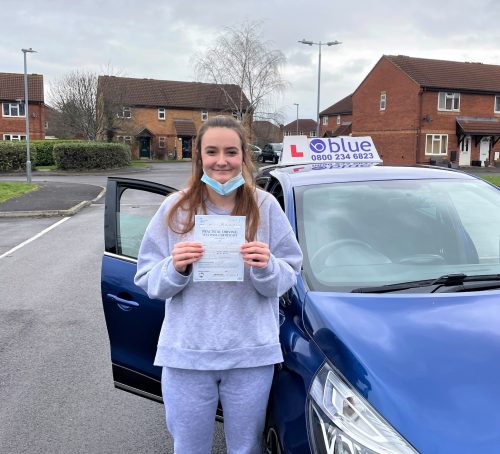 First Time Driving Test Pass in Trowbridge Wiltshire for Iona George