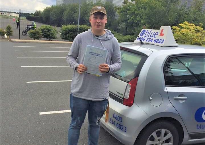 Luke Sherman of Fleet passed his Driving Test first time in Farnborough