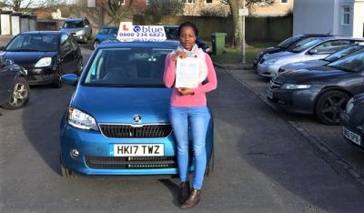 Franborough Driving test pass for Keturah Kawanguzi