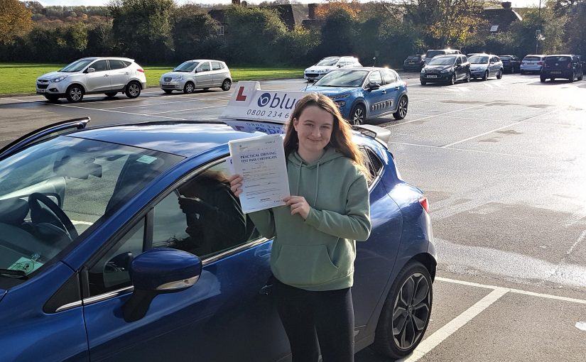 Kacey Ward from Frome in Somerset, who passed her driving test