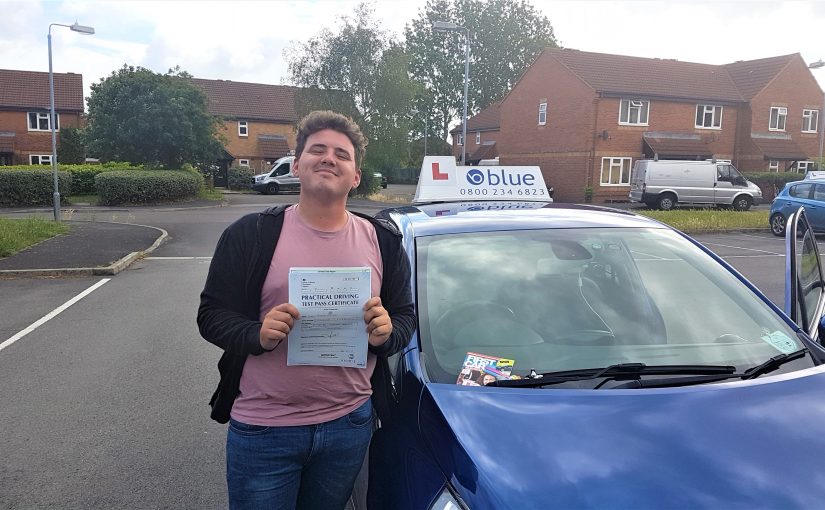 Liam Rodgers from Frome in Somerset passed his driving test