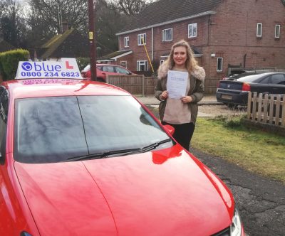 Driving Test Pass for Georgia Woodman in Farnborough