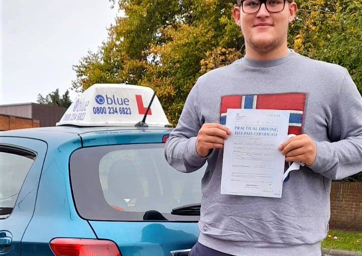 Harry Lovland from Spencers Wood passed his Driving test in Reading