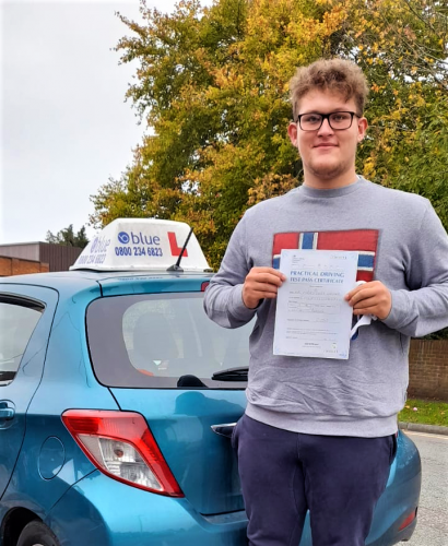 Harry Lovland from Spencers Wood passed his Driving test in Reading