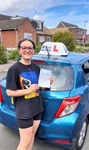 Jemimah Tomsett from Wokingham passed her test in Reading