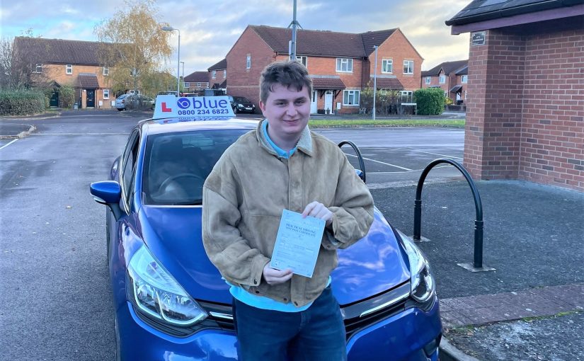 Joe Smith from Coleford in Somerset passed his Driving Test