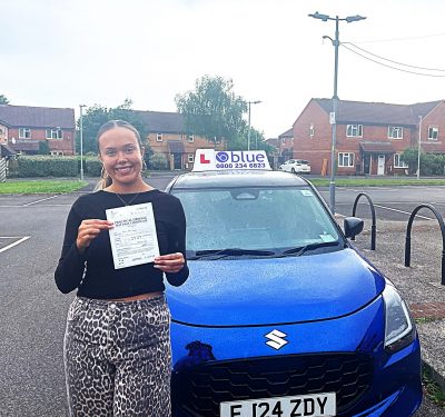Katie H Passed Driving Test First Time in Trowbridge