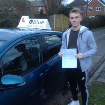 Leon Hewitt from Binfield passed his test today in Farnborough