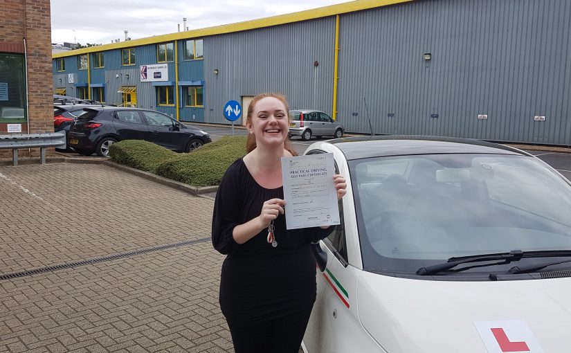 An amazing result for Emily Bull-Collett of Lightwater, Surrey who passed her driving test