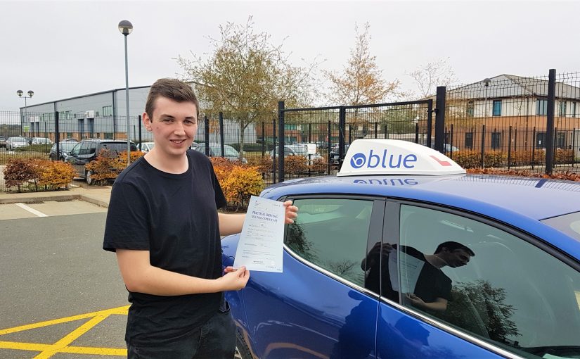 Ben Tuson of Lightwater, Surrey passed his driving test FIRST in Farnborough