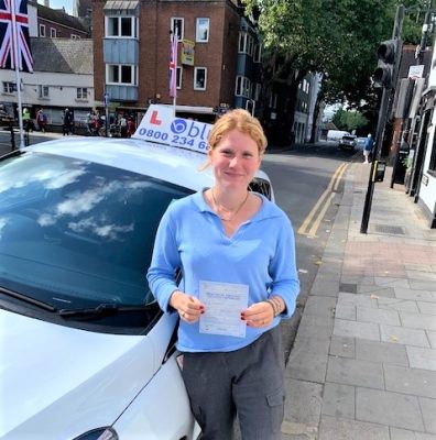 Lizzie Church of Windsor Passed Driving test in Slough