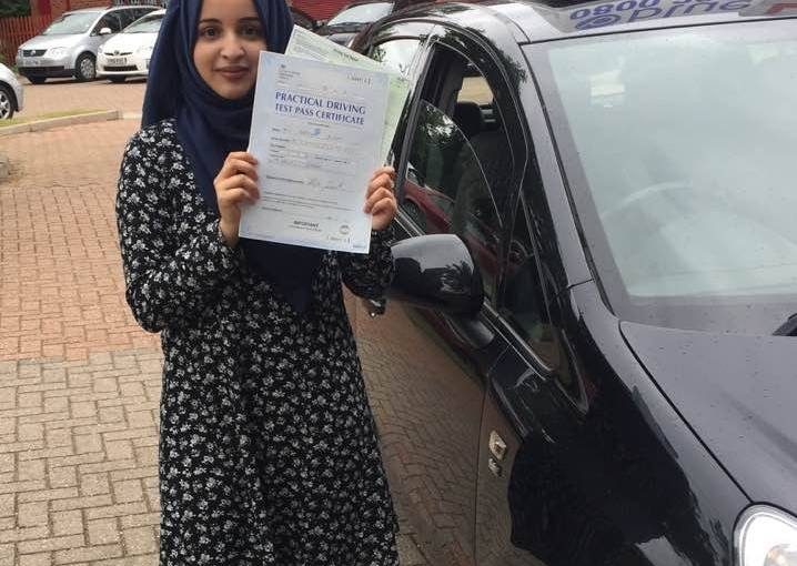 Congratulations to Maryam from Slough who passed her driving test today on her very FIRST attempt at Slough driving test centre