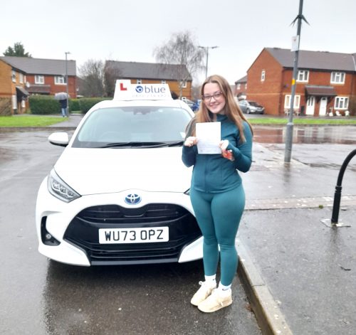 Megan Brown Passed Driving Test in Trowbridge
