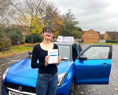 Mia Browning Passed Driving Test in Trowbridge