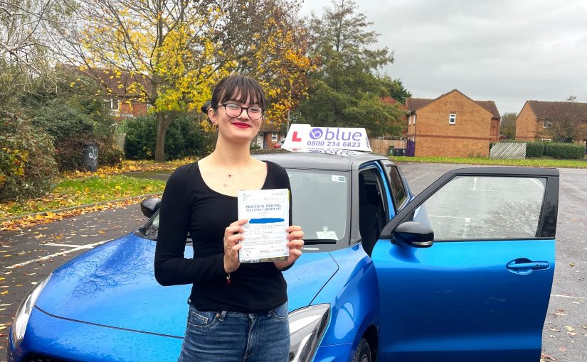 Mia Browning Passed Driving Test in Trowbridge
