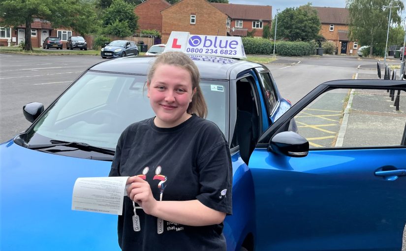 Michaela Brown passed Driving Test First Time in Trowbridge