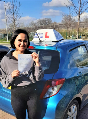 Michelle Doria from Wokingham passed her test in Reading