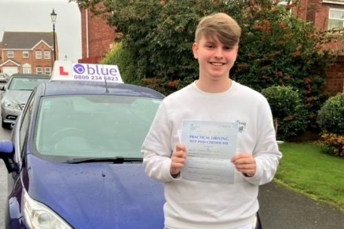 Nathan Byrne passed his Driving test First attempt in Yeovil Somerset