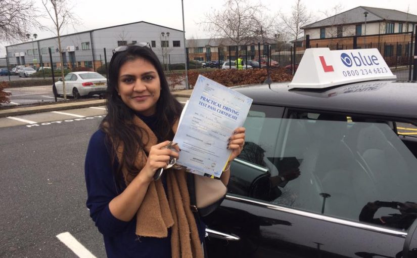 Farnborough driving test pass for Nikhita Patel