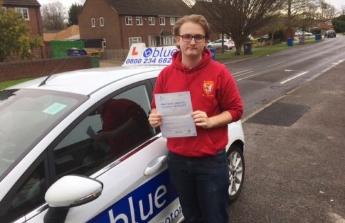 A big well done to Noah Reeves of Maidenhead who passed his test on his first attempt in Slough