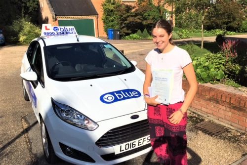 A fantastic Driving Test Pass result for Izzy Laughlan of Old Windsor, Berkshire